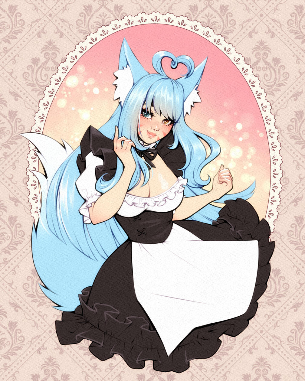 half | lineart/flats | free background